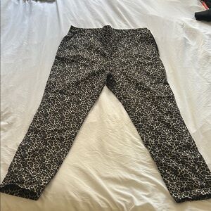 Sezane Leopard Print Ankle Pants